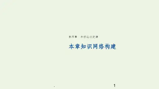 201X_202x学年高中物理第四章牛顿运动定律本章知识网络构建新人教版必修1