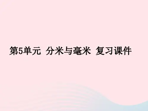 二年级数学下册课件 分米和毫米复习 苏教版 (共17张PPT)