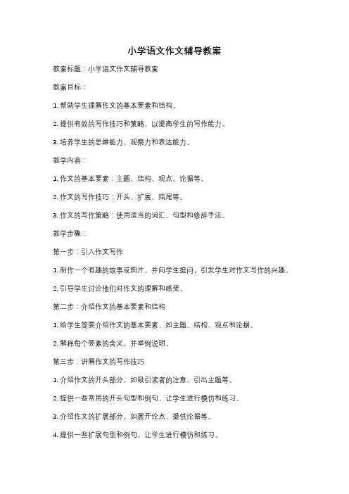 小学语文作文辅导教案