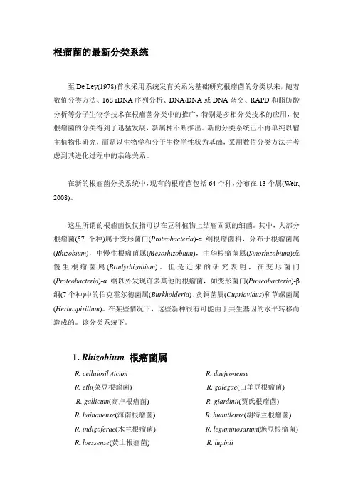 根瘤菌分类系统