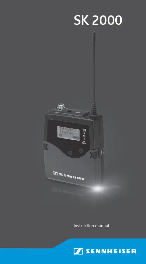 SK 2000 无线电发射机使用说明书