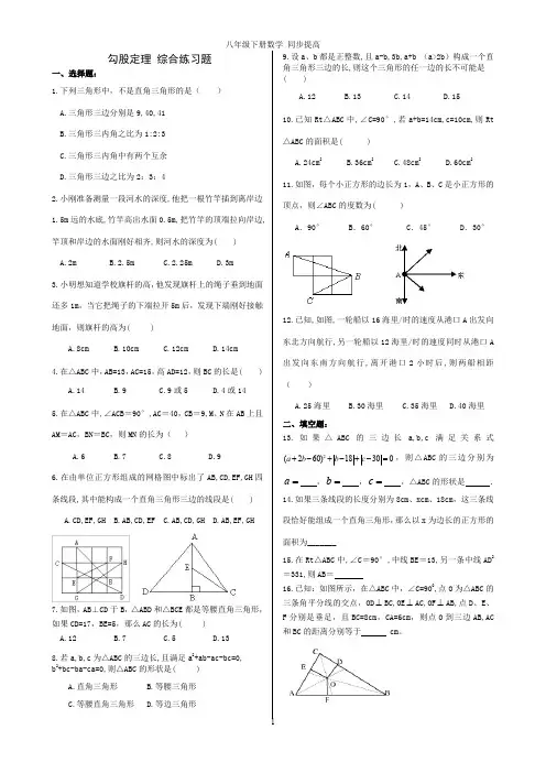 精品 八年级数学下册 勾股定理综合题04