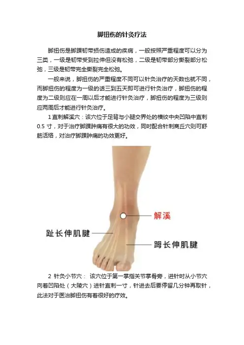 脚扭伤的针灸疗法