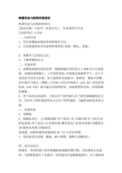 细菌形态与结构的检查法[技巧]