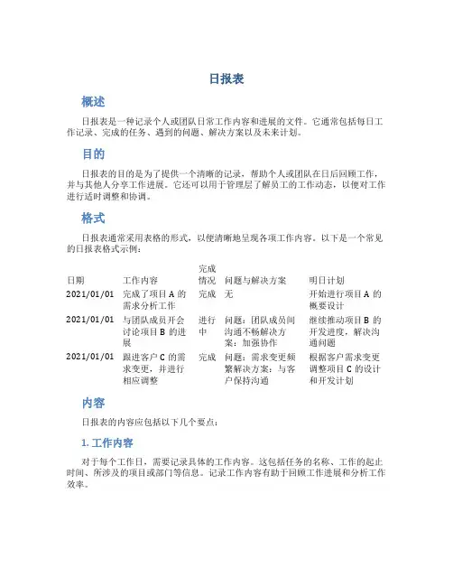 日报表_精品文档