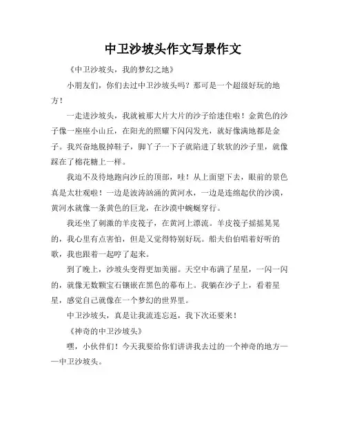 中卫沙坡头作文写景作文