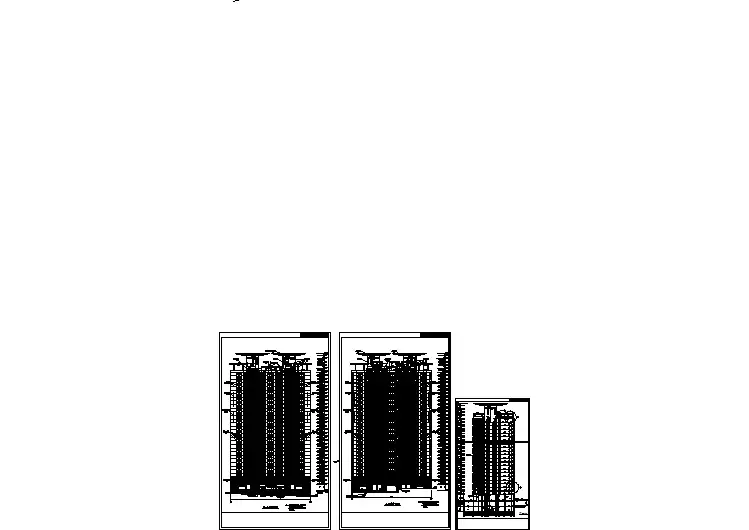 大型高层建筑设计立面施工cad图