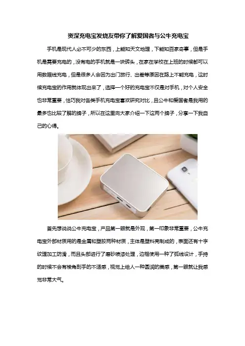 资深充电宝发烧友带你了解爱国者与公牛充电宝