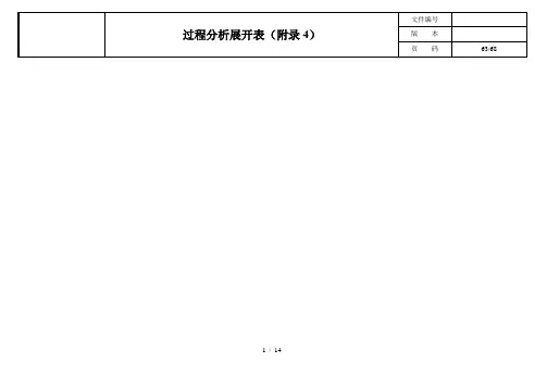 过程分析展开表