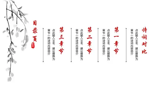 中国风水墨经典诗歌朗诵通用演示课件PPT
