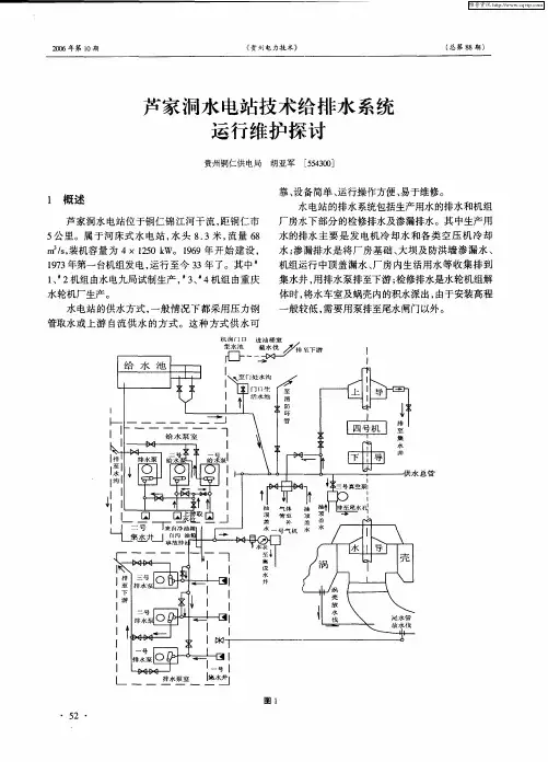 芦家洞水电站技术给排水系统运行维护探讨