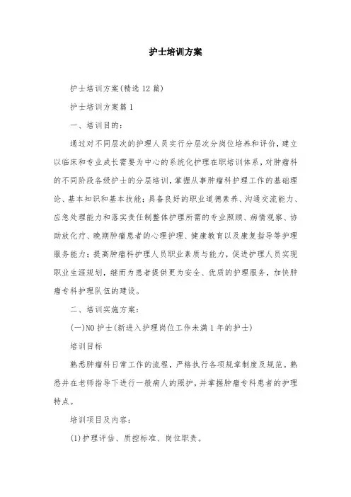 护士培训方案
