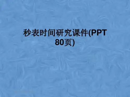 秒表时间研究课件(PPT 80页)
