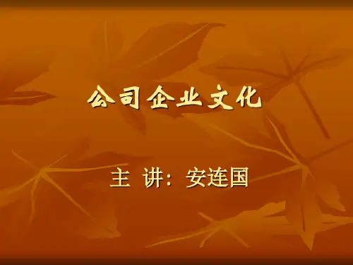 公司企业文化专题讲义(ppt 47页)