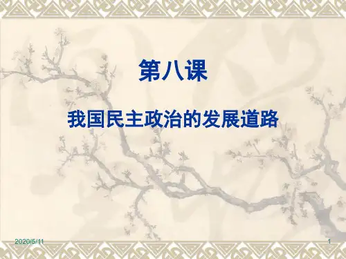 第八课《我国民主政治的发展道路》ppt