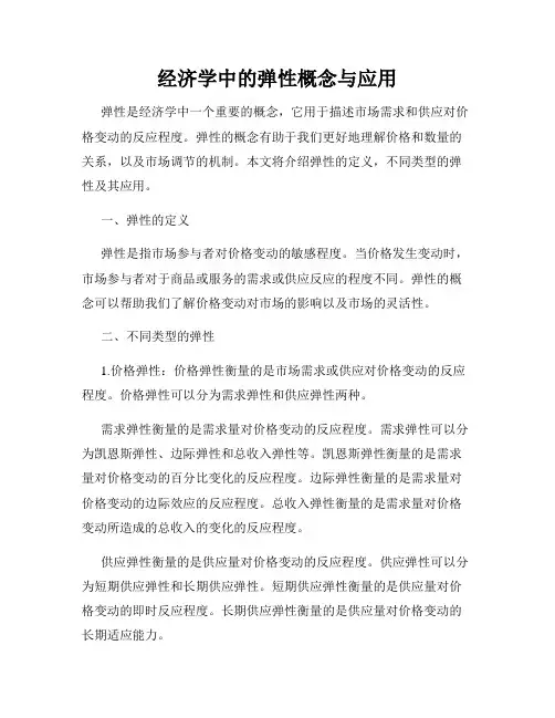 经济学中的弹性概念与应用