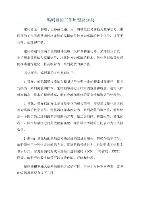 编码器的工作原理及分类