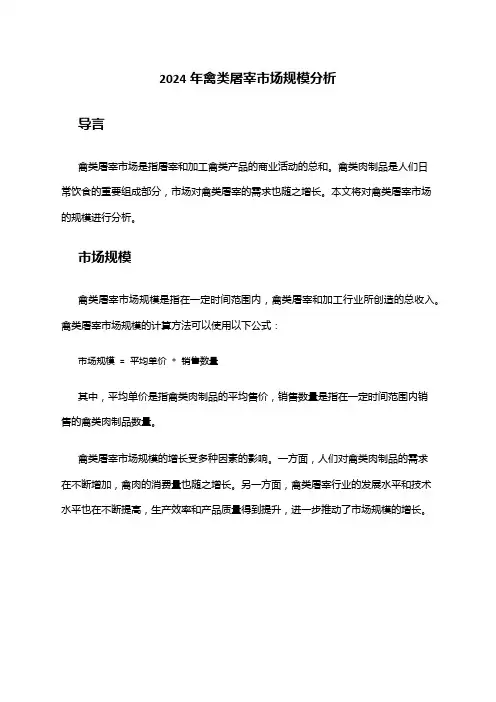 2024年禽类屠宰市场规模分析