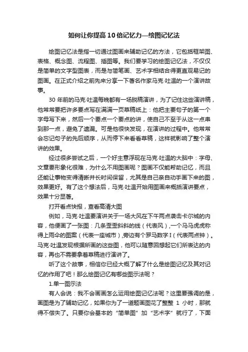 如何让你提高10倍记忆力—绘图记忆法