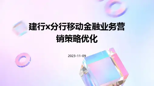 建行X分行移动金融业务营销策略优化