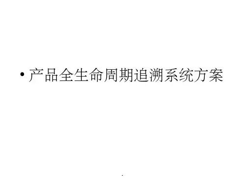 产品质量追溯方案ppt