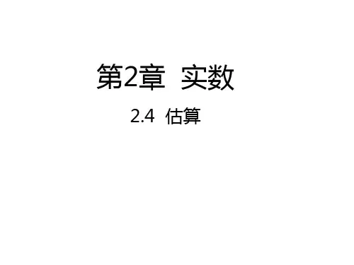 北师大版八年级数学上册 2.4 估算 课件 (共17张PPT)