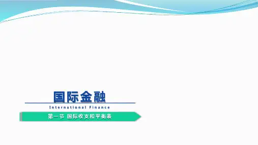 00076 国际金融 第1节 国际收支和平衡表