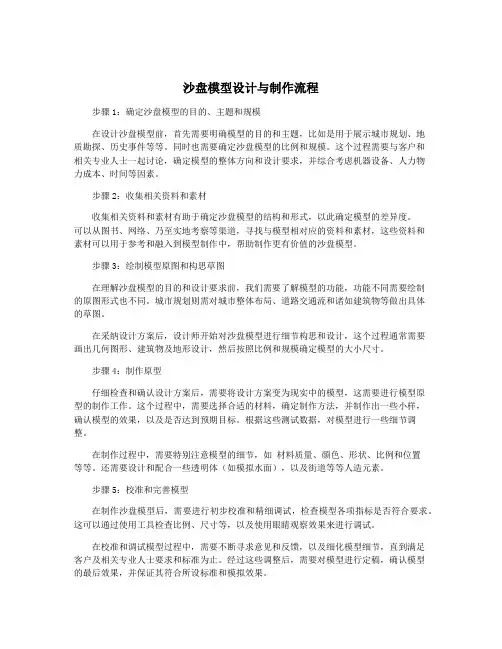沙盘模型设计与制作流程