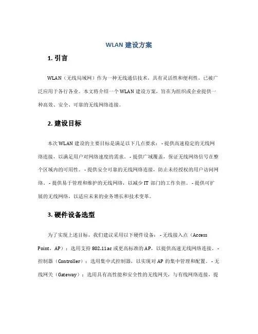 wlan建设方案