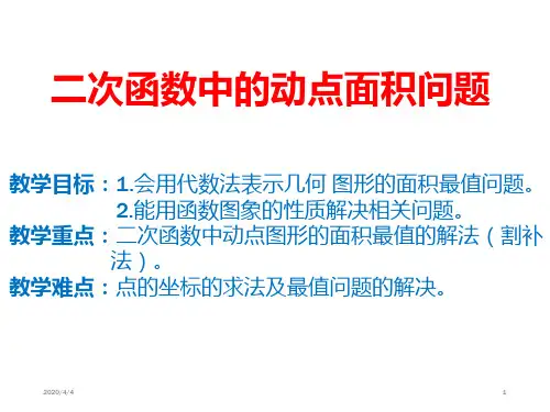 二次函数动点的面积最值问题--PPT
