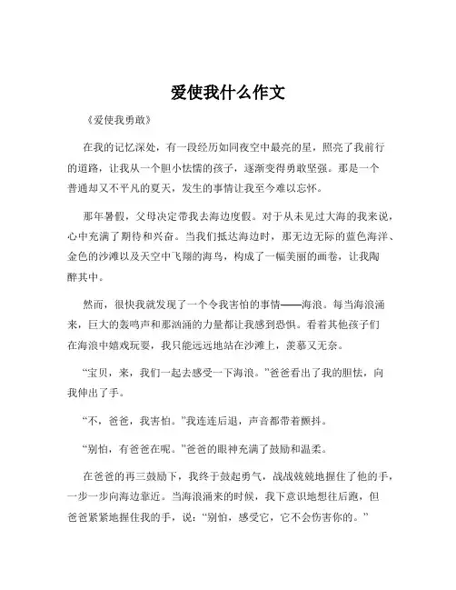 爱使我什么作文