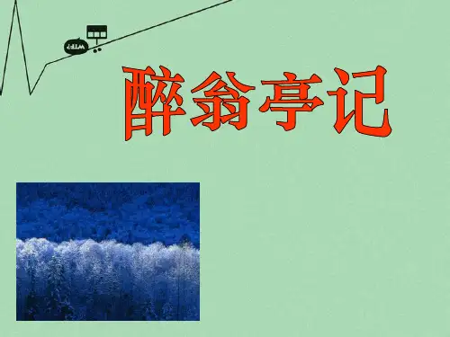 《醉翁亭记》PPT教学课件-完美版