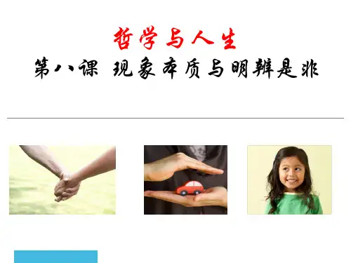 哲学与人生第八课现象本质与明辨是非