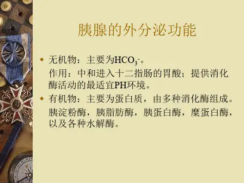 胰腺的外分泌功能