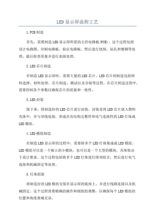 LED显示屏流程工艺