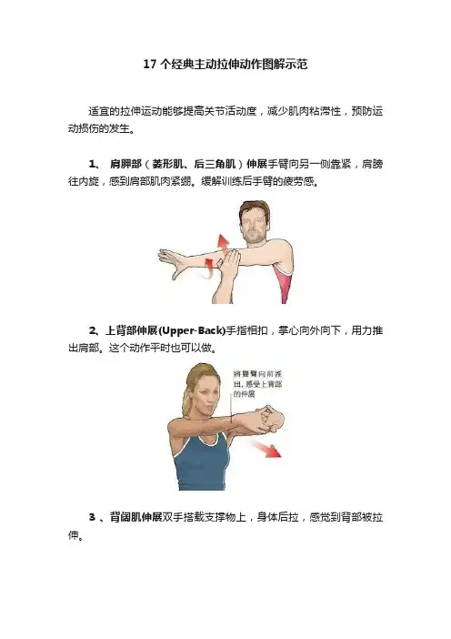 17个经典主动拉伸动作图解示范