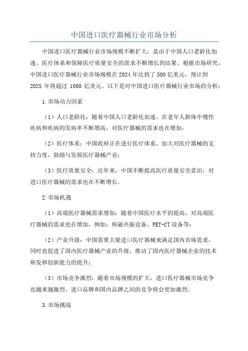 中国进口医疗器械行业市场分析