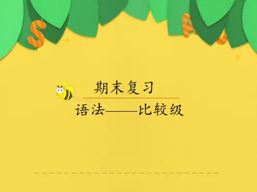 人教PEP版六年级下册英语课件：期末复习-语法(比较级)