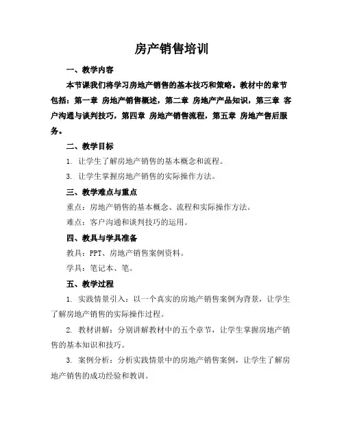 房产销售培训