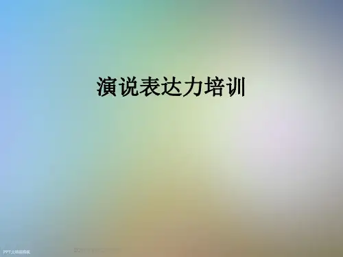 演说表达力培训