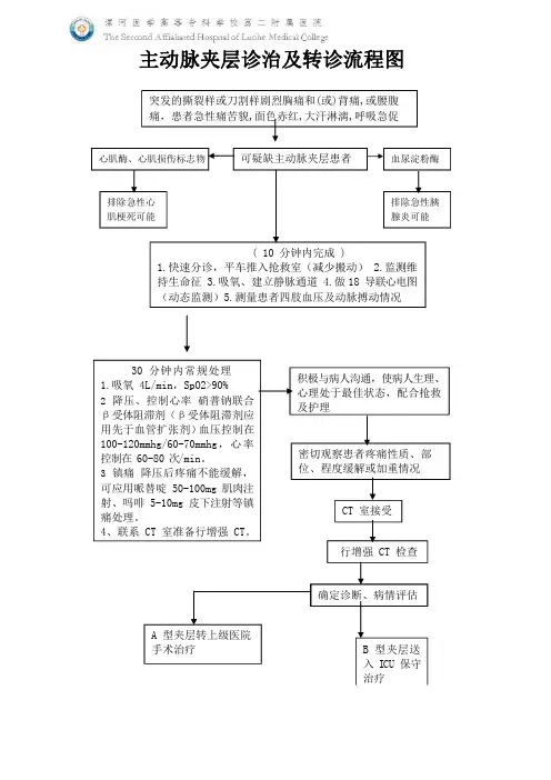 主动脉夹层诊治及转诊流程图