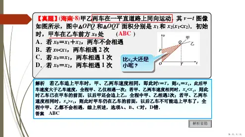 追及、相遇问题——高考真题-完整版PPT课件
