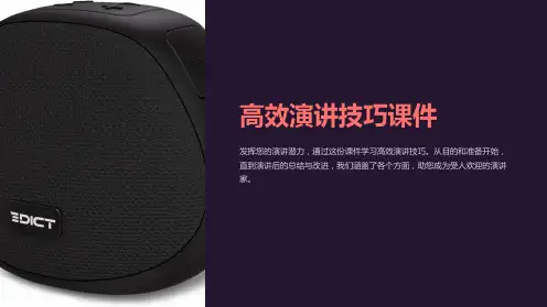 《高效演讲技巧课件》