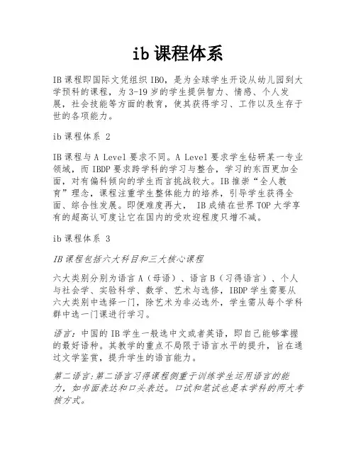 ib课程体系