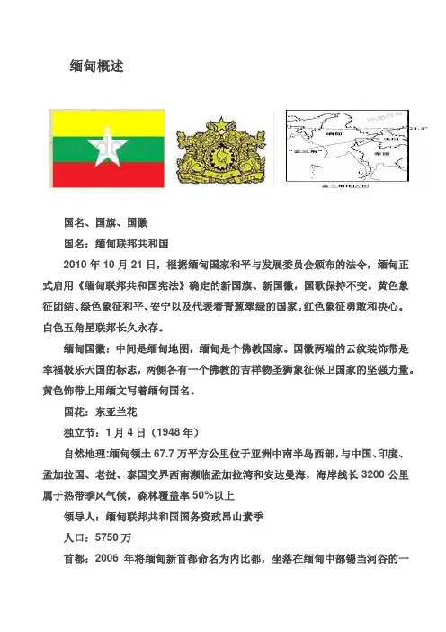 缅甸情况汇总