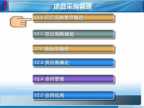 项目采购管理教材PPT48页(1).ppt