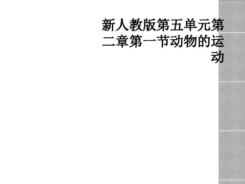 新人教版第五单元第二章第一节动物的运动
