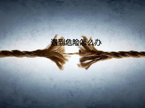 二年级上册安全教育《遇到危险怎么办》课件