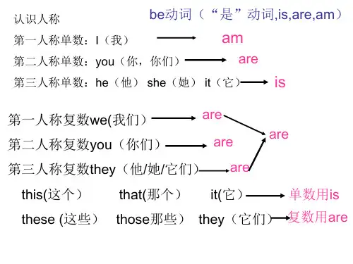 PeP 五年级小学be动词