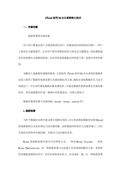 iThink协同OA办公系统核心技术